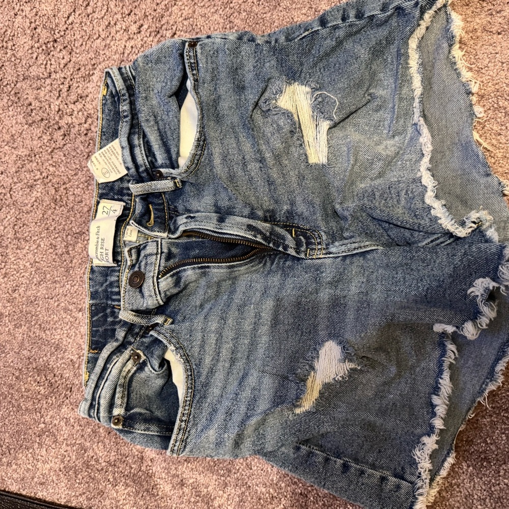 Distressed Denim Shorts